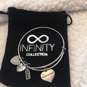 Brand new silver godmother bangle bracelet
